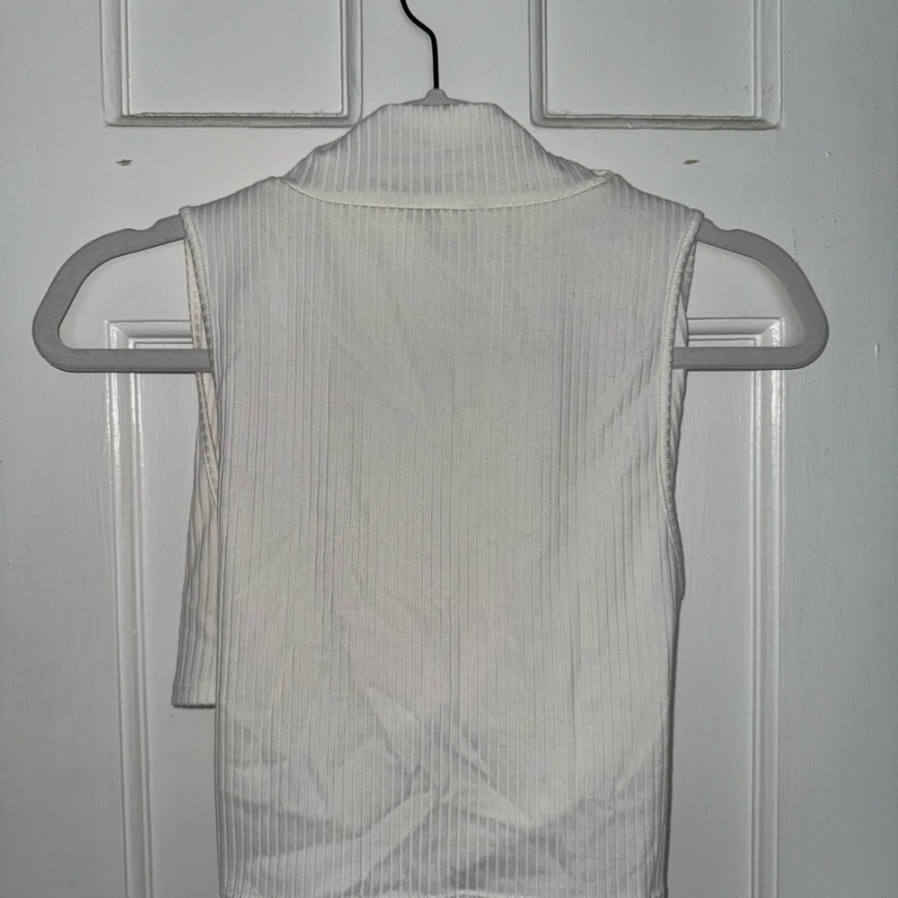 Altard State White Ribbed Sleeveless Top